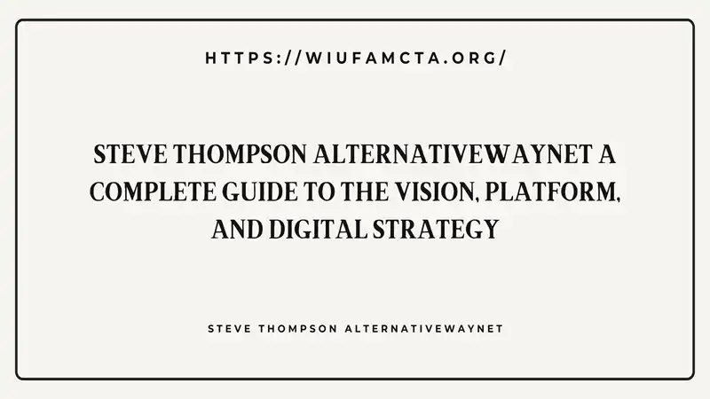 steve thompson alternativewaynet
